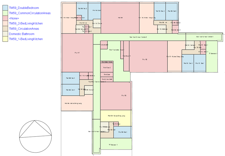 Figure 3. Ground floor and third floor layout with zone activity